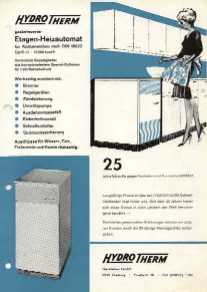 1964 der erste Gas-Etagen-Heizkessel K12